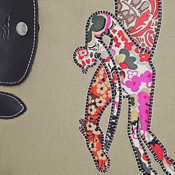 Longchamp racehorse Corduroy le pliage purse 2007 Rare Made in France w/dust bag - Picture 4 of 14